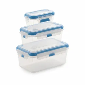 Pusdienu kastīšu komplekts 3 SP Berner super lock Taisnstūra Caurspīdīgs Plastmasa (3 gb.)
