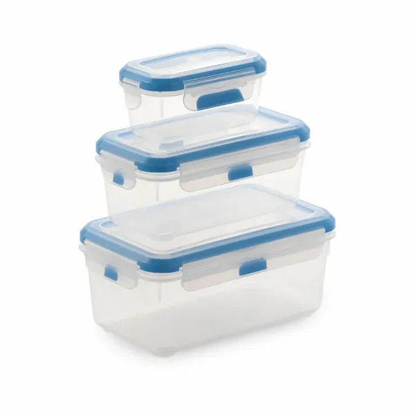 Pusdienu kastīšu komplekts 3 SP Berner super lock Taisnstūra Caurspīdīgs Plastmasa (3 gb.)