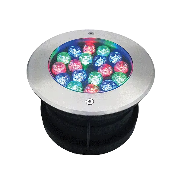 LED UNDERWATER LIGHT 18W RGB, IP68 WITH REMOTE