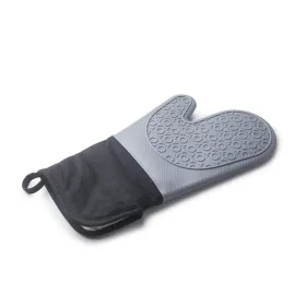 Krāsns Cimdiņš Ibili Melns Pelēks Drāna Silikona 33,5 cm