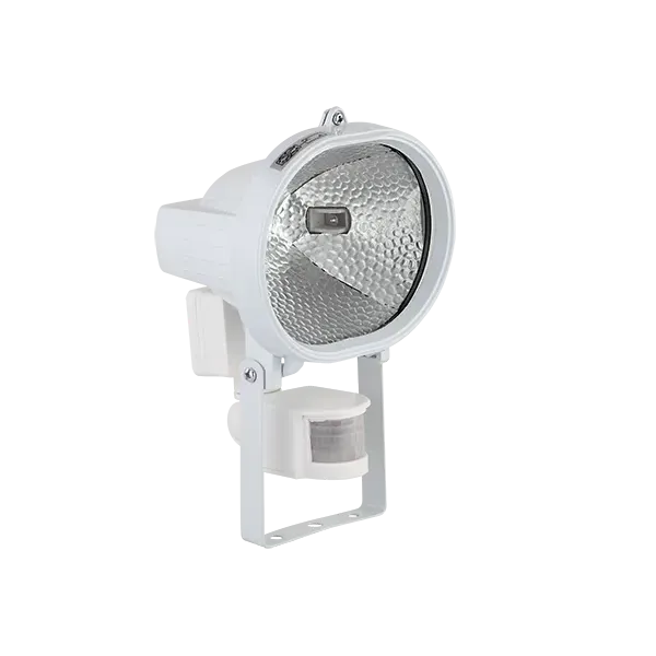 LED FLOODLIGHT WITH SENSOR, &ampquotHALOGEN&ampquot TYPE WITH LED BULB J118 7.5W, WHITE