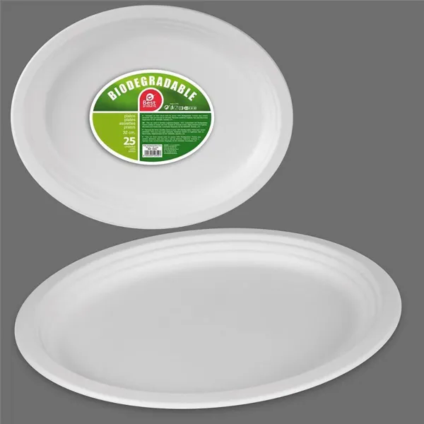 Lautassetti Best Products Green Sokeriruoko ø 32 cm Maatuva Kertakäyttöinen 25 osaa