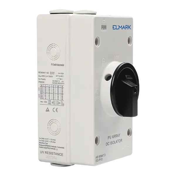 EL-DC 2P/32A DC ISOLATOR 2 SERIES-1 STRING, IP65