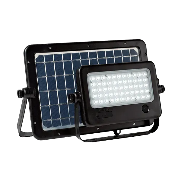 SOLAR LED FLOODLIGHT SENSOR 1100lm IP65 WITH PORTABLE SOLAR PANEL