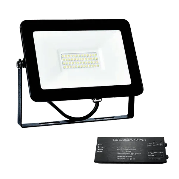 VEGA SLIM SMD 100W LED FLOODLIGHT 5500K+ EMERGENCY KIT