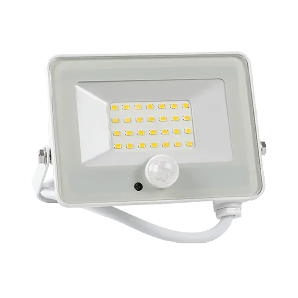 VEGA20 SLIM 20W LED FLOODLIGHT WITH SENSOR 3000K WHITE