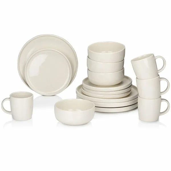 Tableware Alpina Cream Ceramic 16 Pieces (4 Units)