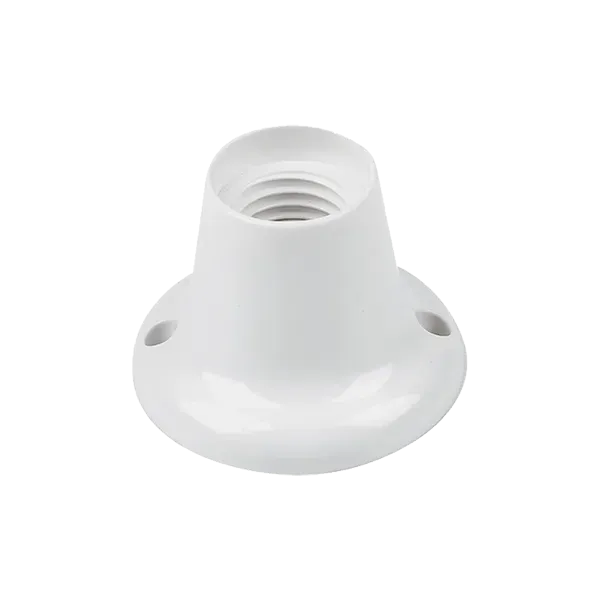 LAMP HOLDER STRAIGHT WALL MOUNT E27 WHITE