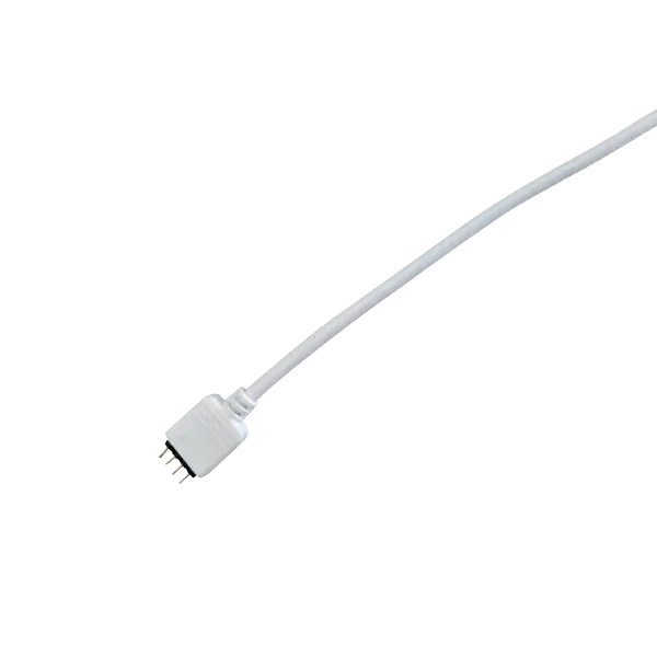 4PIN CONNECTOR WITH CABLE 20CM WHITE