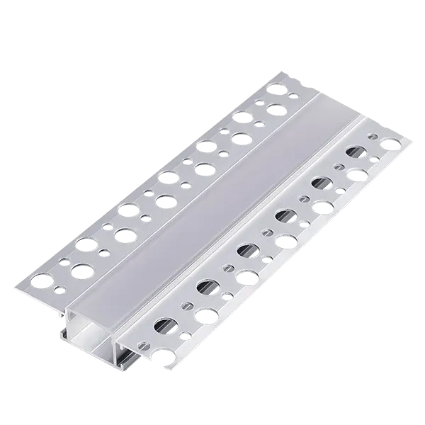 2m. DP63 ALUMINUM LED PROFILE FOR RECESSED MOUNTING IN DRYWALL