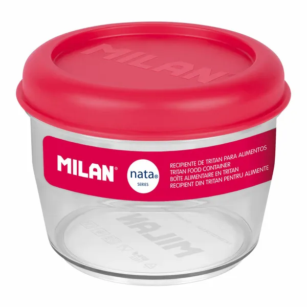 Ilmatiivis eväsrasia Milan 500 ml Pinkki Läpinäkyvä Muovinen Pyöreä Ø 12 cm
