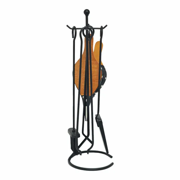 Fireplace Utensils EDM 85739 Black Metal Cast Iron 5 Pieces