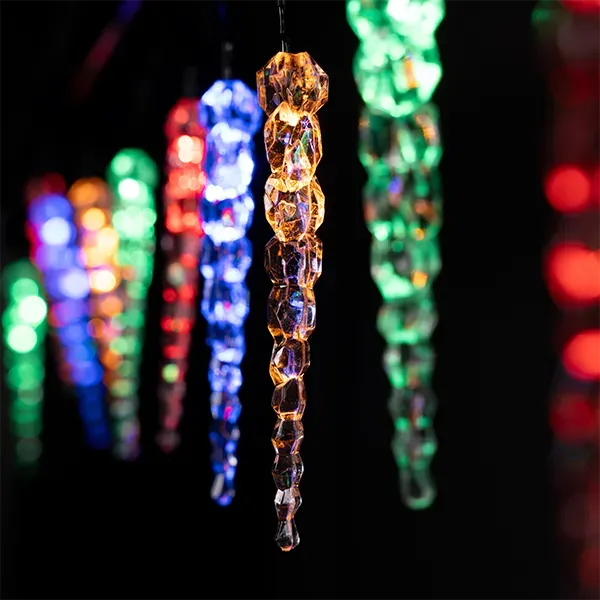 CHRISTMAS ICICLE LIGHT 10PCS RGB 2XАА IP44