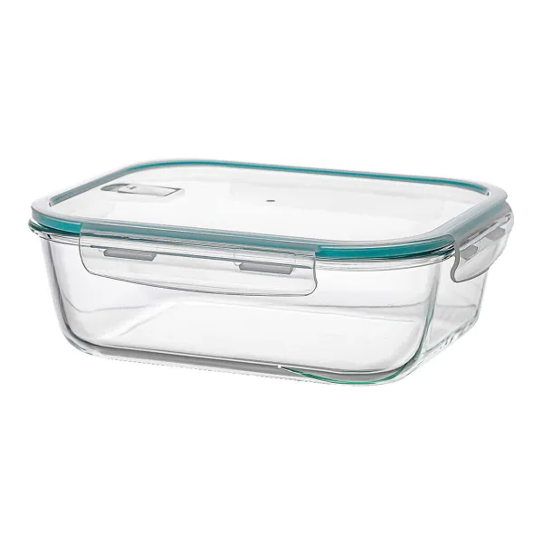 Pusdienu kastīte Ovenza Taisnstūra Caurspīdīgs Silikona Borosilikāta glāze 2,25 L