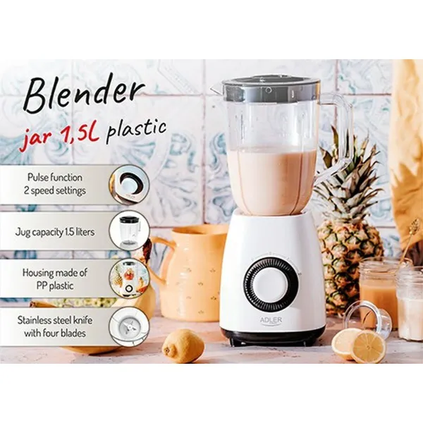 Kuppiblenderi Adler AD 4085 1,5 L Valkoinen 1000 W
