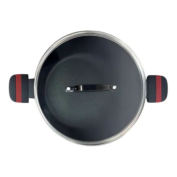 Кастрюля с крышкой San Ignacio denia experto Чёрный Красный Ø 24 cm