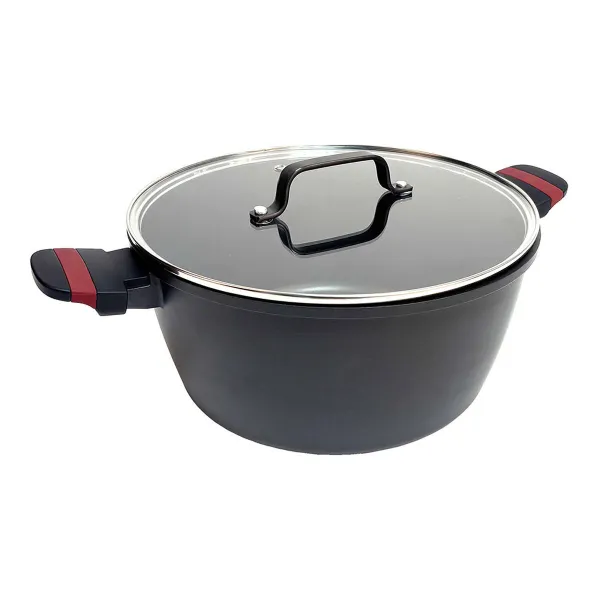 Кастрюля с крышкой San Ignacio denia experto Красный Прозрачный Ø 28 cm
