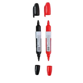 Topwrite - Set of double dry erase board markers 2 pcs. (Black/Red)