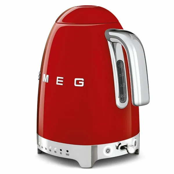 Vedenkeitin Smeg 2400 W 1,7 L Punainen Ruostumaton teräs Muovinen