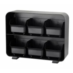 Kafijas Kapsulu Organizators Archivo 2000 Melns 13 x 26 x 20 cm