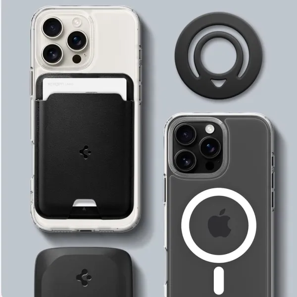 Spigen Dual Pop Mag MagSafe - Magnetic Finger Holder for Phone (Black)
