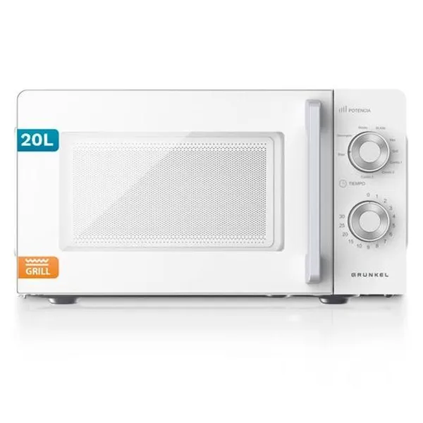 Mikroaaltouuni Grillillä Grunkel Valkoinen 700 W 20 L