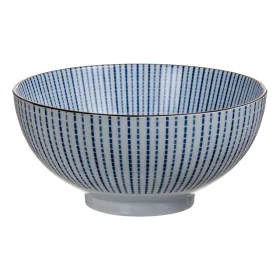 Salotų Dubuo 20 x 20 x 9,5 cm Porcelianas Mėlyna Balta