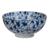 Salātu Trauks 20 x 20 x 9,5 cm Porcelāns Zils Balts