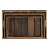 Užkandžių dėklas 48 x 32 x 6 cm Natūralus Eglės mediena 3 Dalys