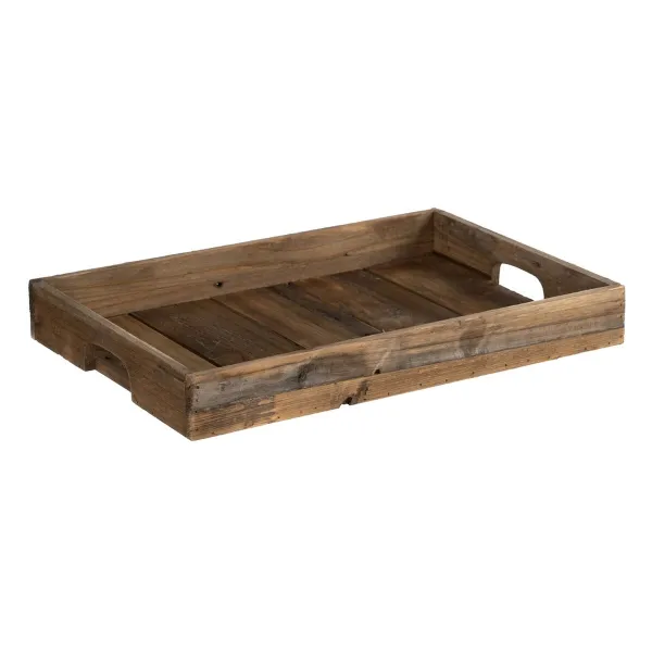 Užkandžių dėklas 48 x 32 x 6 cm Natūralus Eglės mediena 3 Dalys