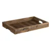 Snack tray 48 x 32 x 6 cm Natural Fir wood 3 Pieces