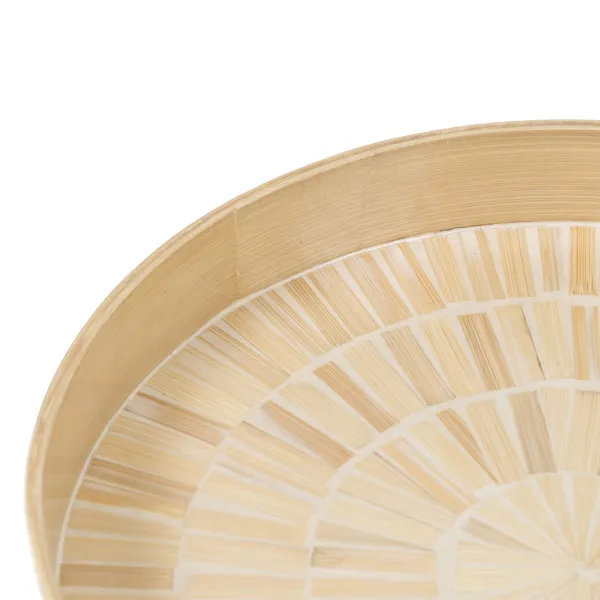 поднос для закусок Бежевый Бамбук 35 x 35 x 5 cm Деревянный MDF