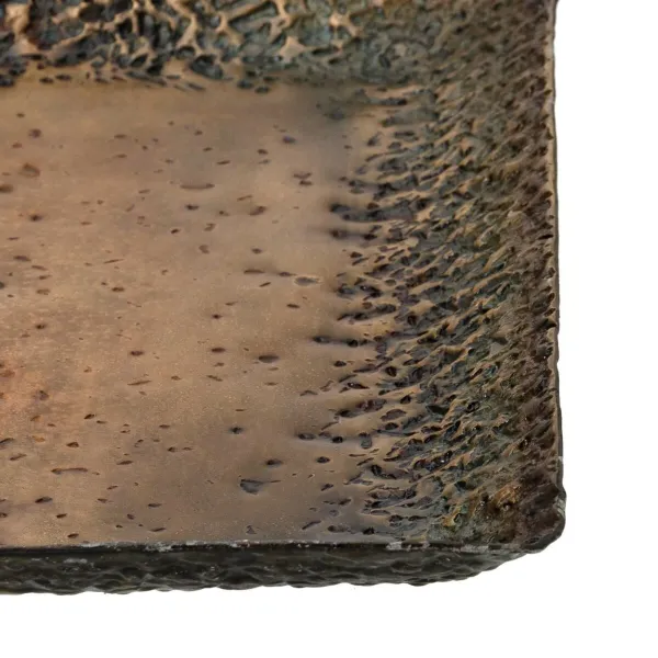 поднос для закусок 24,5 x 24,5 x 2 cm Алюминий Бронзовый