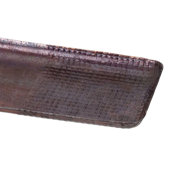 Užkandžių dėklas 32 x 12 x 2 cm Aliuminis Bronzinis