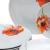 Tableware White Multicolour Porcelain Poppy 1 cm 37 x 23 x 30 cm 18 Pieces