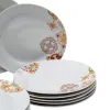 Stalo reikmenys Bordo Garstyčios Porcelianas 1 cm 37 x 23 x 30 cm 18 Dalys