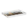 Užkandžių dėklas Balta Juoda Auksinis PVC Stiklas Abstraktus 45 x 31 x 4,2 cm (2 vnt.)