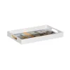 Užkandžių dėklas Balta Juoda Auksinis PVC Stiklas Abstraktus 45 x 31 x 4,2 cm (2 vnt.)