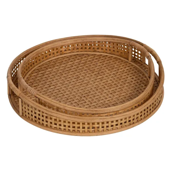 Tarjotin Luonnollinen Bambu 44,5 x 44,5 x 8,5 cm (2 osaa)