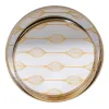 поднос для закусок Позолоченный PVC Стеклянный 42 x 42 x 4,2 cm (2 штук)