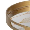 Užkandžių dėklas Auksinis PVC Stiklas 42 x 42 x 4,2 cm (2 vnt.)