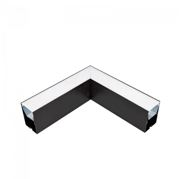 L-CORNER FOR LED PROFILES S77 SERIES BLACK SURFACE