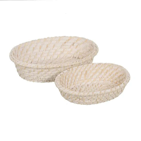 Padėklas Balta Bambukas Rotangas 29 x 22 x 7 cm (2 vnt.)
