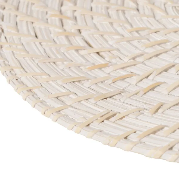 Tabletti Valkoinen Bambu Rottinki 40 x 30 x 0,5 cm