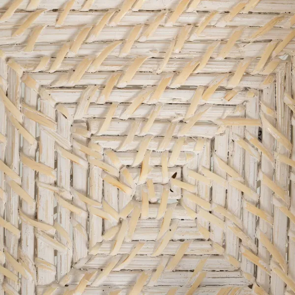 Salvešu Turētājs Balts Bambuss Rotangpalma 18 x 18 x 6 cm