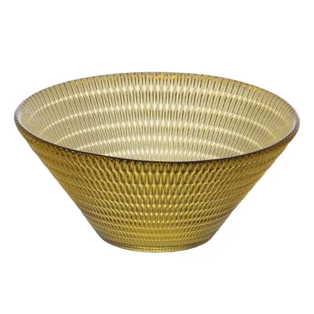 Salad Bowl Yellow Crystal 14 x 14 x 6 cm