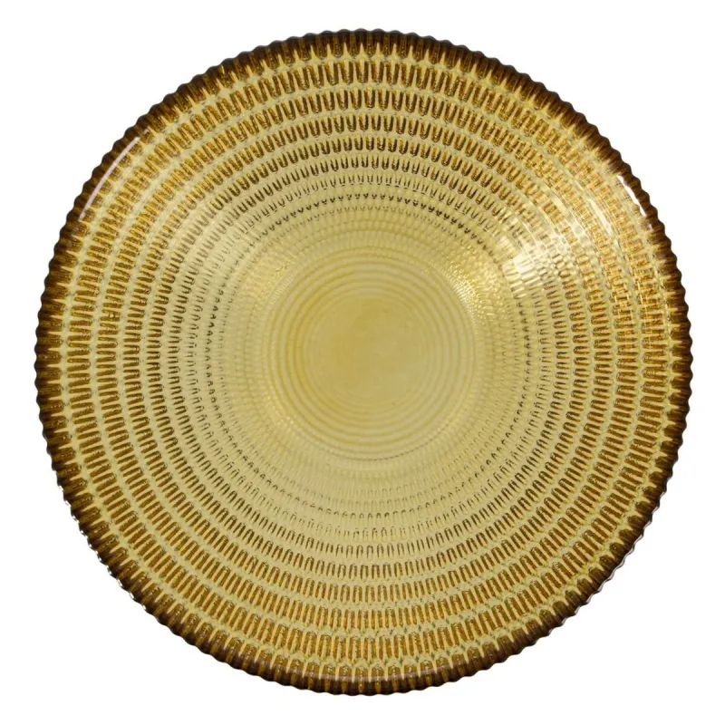 Salad Bowl Yellow Crystal 14 x 14 x 6 cm