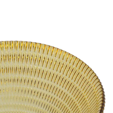 Salad Bowl Yellow Crystal 14 x 14 x 6 cm