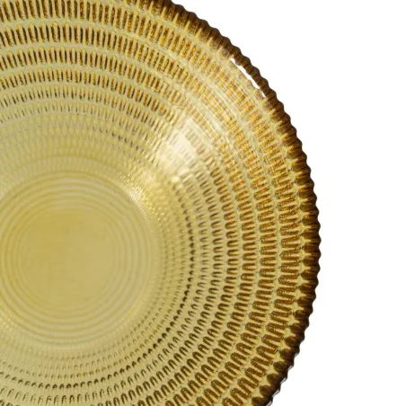 Salad Bowl Yellow Crystal 14 x 14 x 6 cm