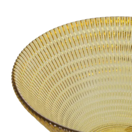 Salad Bowl Yellow Crystal 14 x 14 x 6 cm